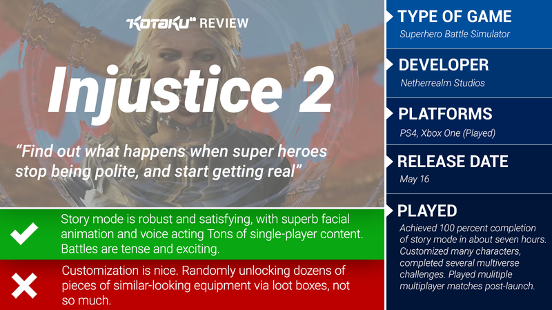Illustration for article titled Injustice 2: The Kotaku Review